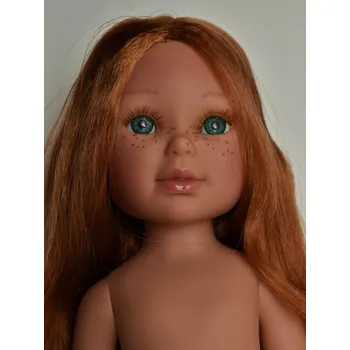 Panenka Realistická panenka pihatá Paulina bez oblečení od firmy Vestida de Azul (Španělská panenka - 33 cm - zrzavé vlasy)