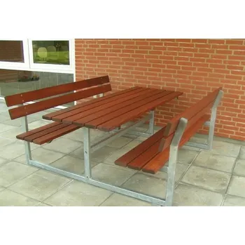 Zahradní lavice HTI Zahradní set Mark KA-P1001 Délka latí: 1500 mm, Typ ukotvení: dlouhé (k zabetonování), Barva konstrukce: zelená komaxit (RAL 6005)