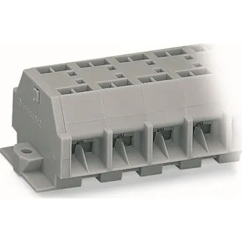 Stavebniny WAGO Svorka 262-202 4vodičová Bez tlačítka S upevňovacími přírubami, šedá 262-202