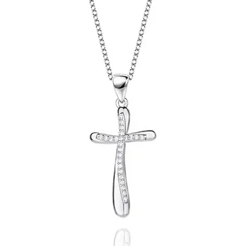 Náhrdelník NUBIS® Střibrný náhrdelník s křížkem - NB-2229