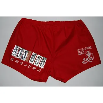 Žertovný předmět Trenýrky s kondomy - Nezlob se drahá Barva: červená, Velikost: M