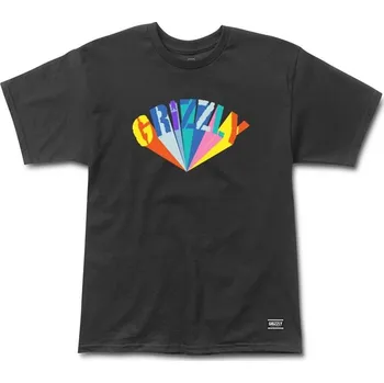 Pánské tričko GRIZZLY triko - Color Wheel SS Tee Black (BLK) velikost: M