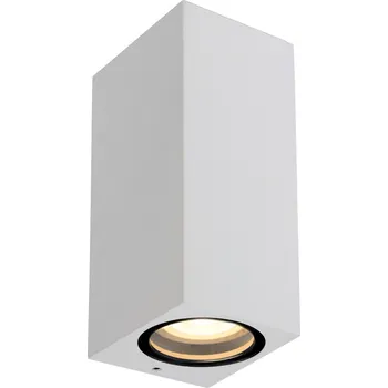 Venkovní osvětlení Lucide 69800/02/31 venkovní nástěnná lampa Zaro 2x35W | GU10 | IP44 - bílá, bodová, stmívatelná + K nákupu nad 3000 Kč dárek zdarma