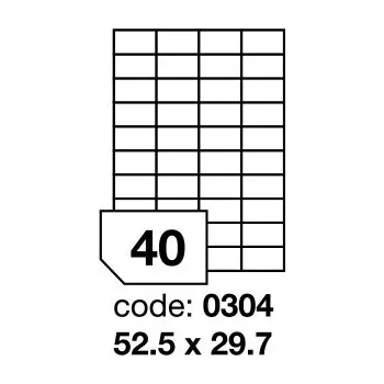 Samolepící etiketa Samolepící etikety Rayfilm Office 52,5x29,7 mm 100 archů, laser, R0119.0304