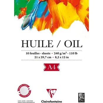 Clairefontaine Skicák na olej (240g/m2, 10 listů) A4