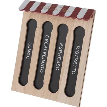 Stojan na kapsle Dakls Dřevěný zásobník na kapsle Nespresso přírodní