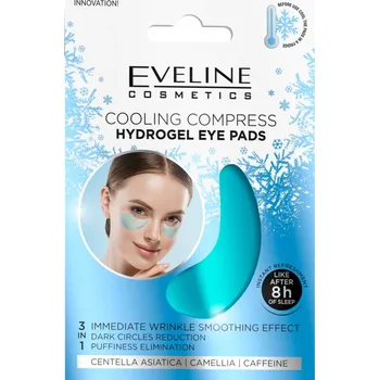 Kosmetika Eveline Cosmetics Hydra Expert hydrogelová maska na oční okolí s chladivým účinkem 2 ks