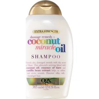 Šampon OGX Coconut Miracle Oil posilující šampon pro poškozené vlasy s kokosovým olejem 385 ml