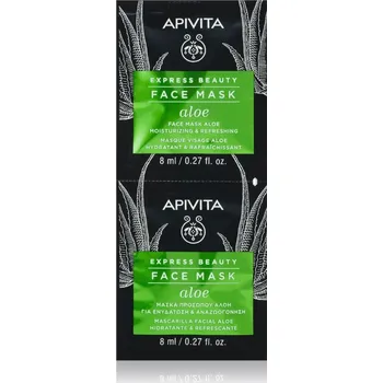 Pleťová maska Apivita Express Beauty Moisturizing Face mask Aloe osvěžující hydratační maska na obličej 2x8 ml