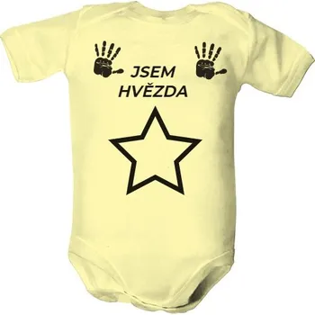 Kojenecký body Dětské body s potiskem Jsem hvězda dětské