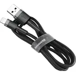 Baseus nylonový odolný kabel USB Lightning 1.5 A 2M - černý
