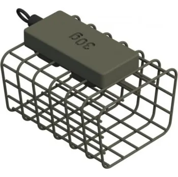 Rybářský háček Hranaté Krmítko Suretti s Obratlíkem - Klec 40x25x45mm Hmotnost 20gr