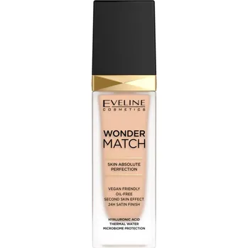 Make-up Eveline Cosmetics Wonder Match dlouhotrvající tekutý make-up s kyselinou hyaluronovou odstín 16 Light Beige 30 ml