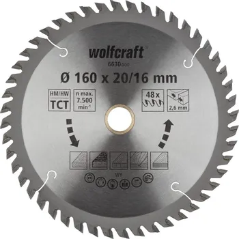Wolfcraft pilový kotouč čisté řezy ø190x30 Z56 6634000