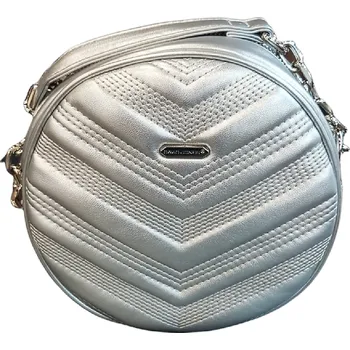 Kabelka Dámská kabelka crossbody David Jones stříbrná 6729-1A Silver
