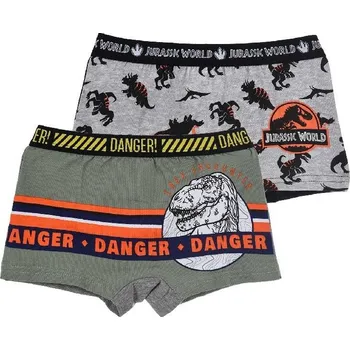 Boxerky Dvojbalení boxerek Jurassic World - šedá/khaki Velikost: 92/98