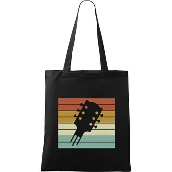 Vintage kytara - Taška bavlněná - 42 x 38 cm ( Černá )