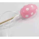 Malá vajíčka s puntíky na špejli - červená, světle modrá, zelená, fialová, růžová, oranžová růžová_CEZ2341