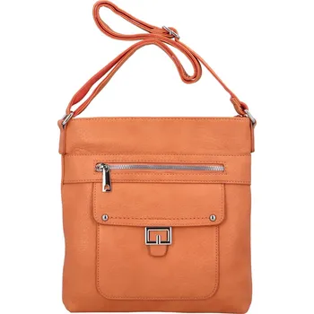 Kabelka Stylová dámská koženková crossbody Fela, oranžová