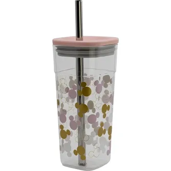 Pohár na pití s nerez brčkem, 540ml, Stor, Mickey