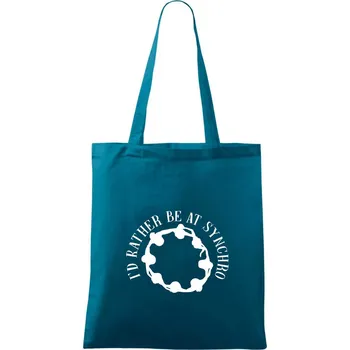 I'd Rather Be At Synchro - Taška bavlněná - 42 x 38 cm ( Petrolejová )