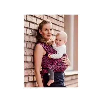 Šátek na nošení dítěte Šátek na nošení miminek a dětí ŠaNaMi - Trojlístky - purpurová-modrá, Velikost: 4,5m