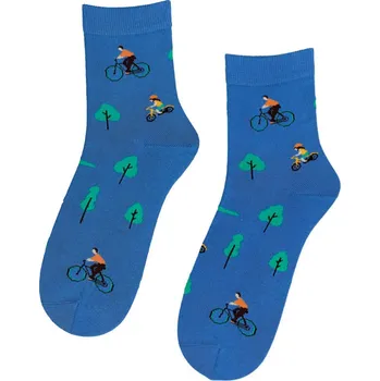 Chlapecké vzorované ponožky GATTA CYKLO VÝLET modré Velikost: 27-29
