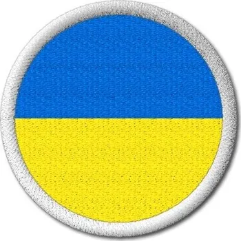 Nášivka Pelisport Nášivka Ukrajinská vlajka kulatá ø 4,5 cm - nelze suchý zip