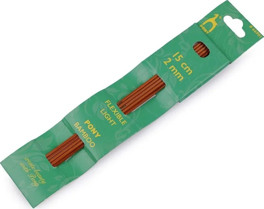 Foto Jehlice Stoklasa Pony bambusové ponožkové jehlice tmavé Zbozi.cz