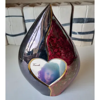 Smuteční dekorace Urna Srdce dětská s fotografií