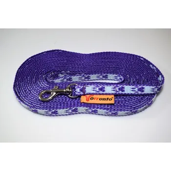 Vodítko pro psa Stopovací vodítko mini Torronto fialová packa 8m