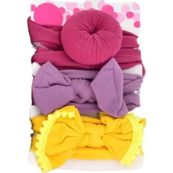 Čelenka 3 ks kojenecká jednobarevná elastická čelenka Sada: Sada 10