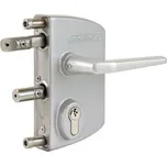 LOCINOX LAKQ ZILV - komplet zámkové krabice pro profil 40 až 60 mm, pro křídlové branky, stříbrný