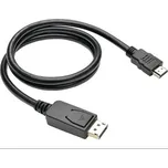 C-TECH kabel DisplayPort/HDMI, 1m, černý CB-DP-HDMI-10