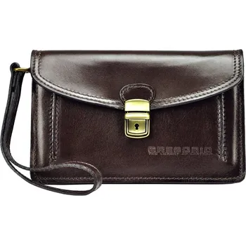 Kabelka Pánská hladká kožená pánská etue Gregorio no. 212 tmavěhnědá | KabelkyproVas.cz