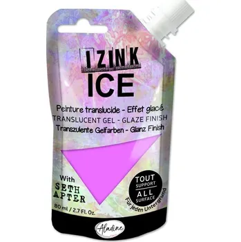 Speciální výtvarná barva Poloprůhledná barva Izink Ice 80 ml - polar pink růžová -