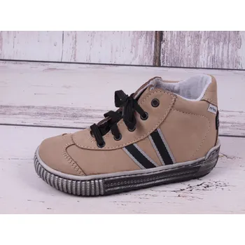 Chlapecké polobotky Celoroční kožené boty obuv Pegres Elite kotníkové 1401 pískové velikost: 22