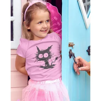 Chlapecké tričko Dětské tričko kočko příšera, Barva Sorbet, Velikost 158 cm/12 roků, Canvas Dětské tričko Bezvatriko.cz 0373 - DTF/DTG