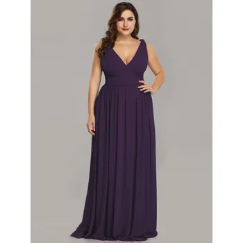 Dámské šaty Ever Pretty plesové šaty fialové 9016 Velikost: 7XL / 54 / 22 / 26