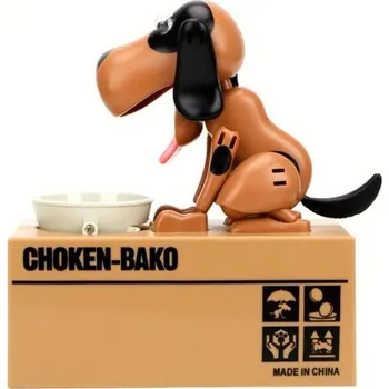 Pokladnička Čína Kasička - Hladový pes Varianta: černo-hnědý pes