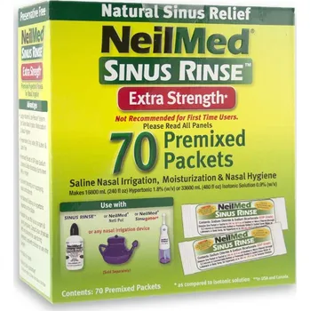 Nosní sprej NeilMed Proplach nosu Sinus Rinse, Hypertonický, náhradní sáčky, 70 sáčků
