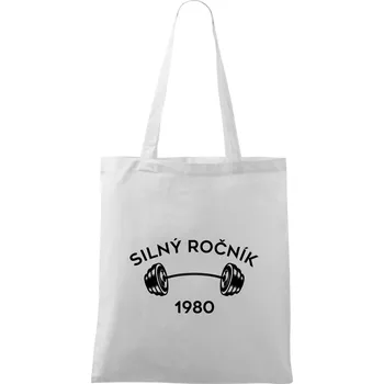 Silný ročník - Letopočet 1980 - Taška bavlněná - 42 x 38 cm ( Bílá )