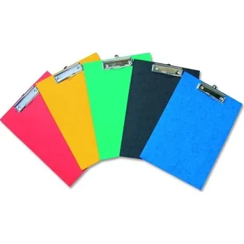 Psací podložka Podložka psací s klipem, A4, jednodeska, prešpán, žlutá