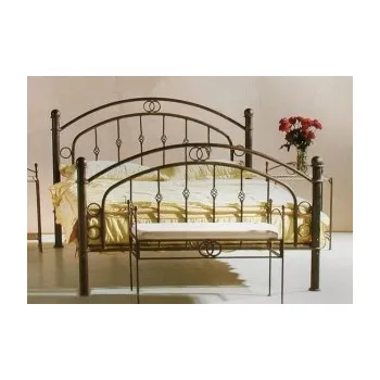 Postel Kovová postel ELIZABET Povrchová úprava: černá, Rozměr: 90 x 200 cm