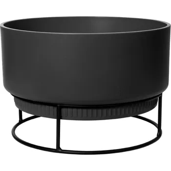 Obal na květináč Obal B.For Studio Bowl - living black 30 cm