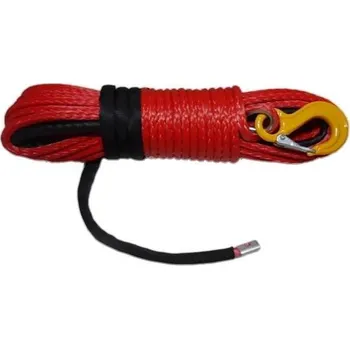 Horolezectví Syntetické navijákové lano 68kN s hákem průměr 8 mm, délka 30 m