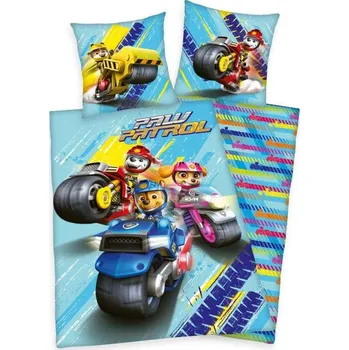 Povlečení HERDING Povlečení Tlapková Patrola motorky Bavlna, 140/200, 70/90 cm