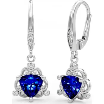 Náušnice Couple, Velkolepé náušnice Antoinette II, bílé zlato s&nbsp;barevnými zirkony, 585-66-3-0389.1B00.0.00.102.10