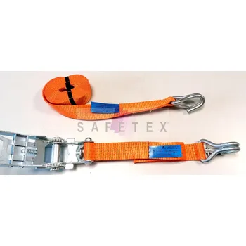 Upínací popruh upínací pás ráčnový, háky s pojistkou 50H-2-DR-SPS, délka kompletu 2 m, barva oranžová