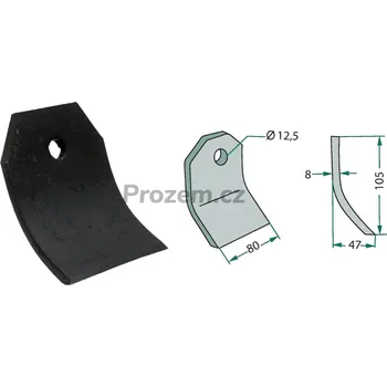 Mulčovací nůž pro OMARV, 105/8/12,5 mm